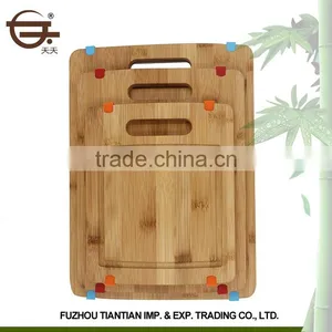 New Kitchen Cooking Natural Vegetable Square Bamboo 3 Pieces Chopping Board With Scale thumbnail-1