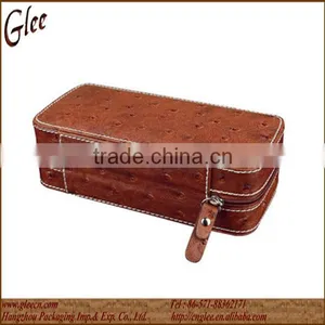 Brown Leather Wristwatch Case With Ziper thumbnail-3