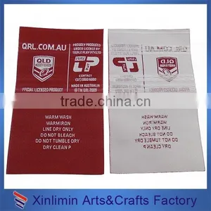 Customized Beatiful Hot Customized Woven Clothing Printed Private Tag thumbnail-2