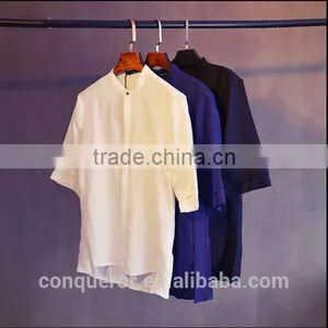 Men's White Linen Shirt HOT! MSRL0045 thumbnail-3