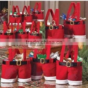 SANTA PANT CHRISTMAS STOCKING GIFT Sack TREAT BAG FILLER XMAS TREE CANDY BAG DIY thumbnail-1