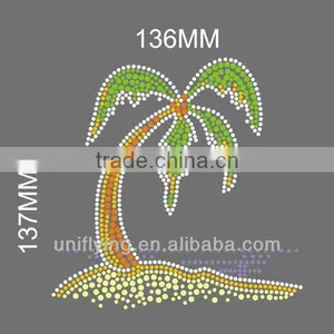 Palm Tree Korean Hot Fix Rhinestone Transfer thumbnail-1