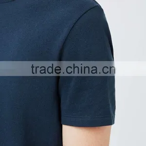 Navy Blue Blank Mens t Shirts Soft Breathable Cotton T-shirt Custom Summer Wear for Wholesale thumbnail-4