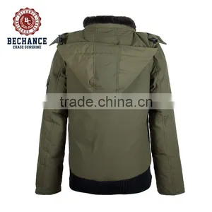 Mens Winter Jacket With Polyester Cotton Padding Stand Collar Padded Jacket thumbnail-2