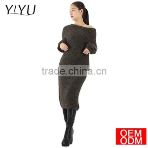 Spring Autumn Women Sexy Sweater Dresses Winter Christmas Long Sweaters Knitted Thick Warm Sweater and Pullovers Burderry Jumper thumbnail-3