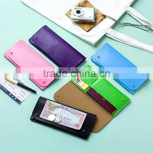 Large Capacity Multifunctional Card Bag PU Leather Passport Storage Handbag Customized Logo thumbnail-4