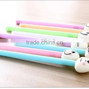 Cute Steamed Buns Pattern Cap Pen 0.5mm Plastic Ballpoint Pen thumbnail-2