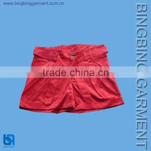 100%cotton Mini Ladies Red Popular Shorts thumbnail-1