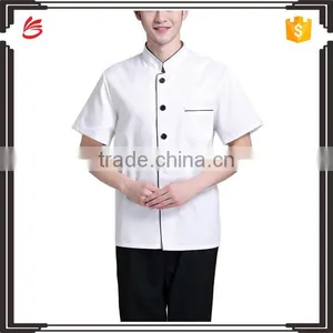China Manufacturer Direct Wholesale Short Sleeve Cotton Chef Uniform thumbnail-1
