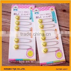 Yellow Smile Pattern Baby Safety Pin For Children thumbnail-1