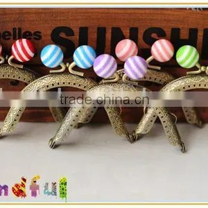 Colorful Curved Gumball Head DIY Findings Sew-in Bag Purse Frames thumbnail-3
