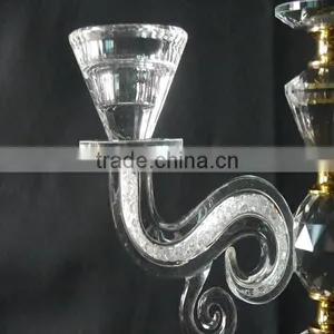 Hot Sale !!! Unique Crystal Candle Holders Wedding Table Decorations JKC-0007 thumbnail-5