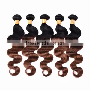 Black Rose Indian Human Hair Weaves Wavy 1B/30# Body Wave Indian Ombre Hair Extension thumbnail-5