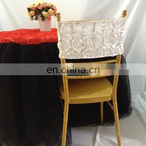 New Arrival Luxury Fashion White Chair Band Rose Chair Sashes thumbnail-3