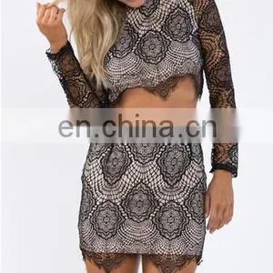 2015 Latest Skirt Design Black Mini Lace Skirt /Pictures Of Mature Women With Short Skirt thumbnail-4