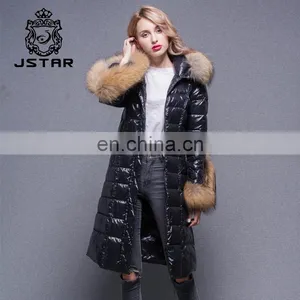 Heavy Fur Collar Custom Fashion Style Warm Feather Inside Hood Down Jacket for Winters thumbnail-5