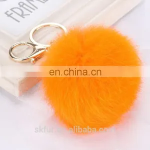 High Quality Colorful Rabbit Fur Keychain thumbnail-6