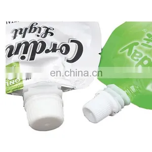 Custom Cheap Price Food Grade Stand up Soy Milk/juice/wine Packaging Spout Pouch With Tear Note thumbnail-3