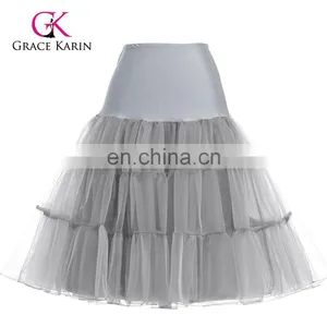 Grace Karin Grey Tutu Petticoat Underskirt Crinoline Skirt For Wedding Vintage Dress CL008922-10 thumbnail-1
