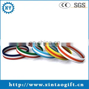 Custom Fitness Sports Silicone Bracelet With Text and Logo thumbnail-1