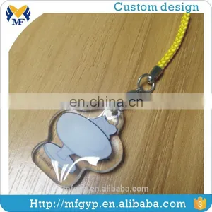 Custom Logo Clear Plastic Acrylic Keychains Charm thumbnail-2