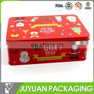 Wholesale Christmas Gift Tin Box Square Tin Can Metal Tin Case thumbnail-1