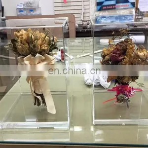 Acrylic Plastic Wedding Flower Bouquet Boxes,bouquet Holder Case thumbnail-2