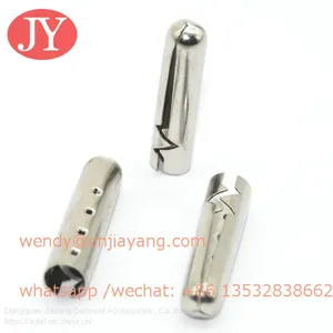 18mm Brass Silver Plating Bullet Shape Aglets for Shoe Lace thumbnail-2