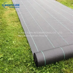 Green Color Prevent Weed Cloth / Plastic Weed Barrier Mat Made in China thumbnail-1