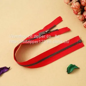 #3 #5 #8 #10 #15 #20 Plastic Zipper With Antique Sliver Teeth Open End thumbnail-2