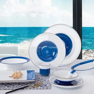 Under Glazed High-quality Style Ceramic Animal Hand Printed Dinner Set Tableware thumbnail-1