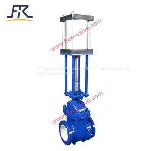 FRPZ641TC DN200 Pneumatic Ceramic Wet Ash Gate Valve for Fly Ash System thumbnail-1
