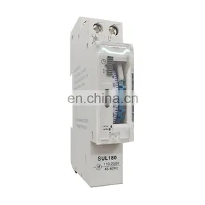 SUL180 15 Minutes Mechanical Timer 24 Hours Programmable Din Rail Timer Time Switch Relay Measurement Analysis Instruments thumbnail-1