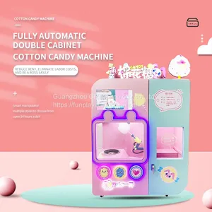 2021 New Arrival New Design Automatic Cotton Floss Candy Machine Factory Direct for Sell Earn Money Machine Vending Machine thumbnail-1