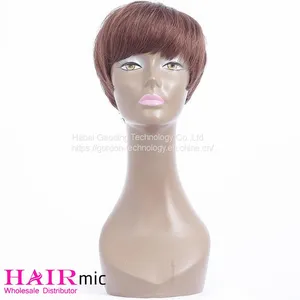 Short Red Brown Human Hair Wig With Wholesale Price thumbnail-3