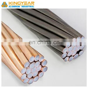 19 Strands 9AWG Hard-drawn Copper Clad Steel Copperweld Wire 40% Conductivity for Earthing System thumbnail-2