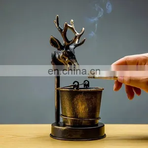 Retro Creative Household Ashtray Anti Fly Ash Ins Living Room Office Ashtray thumbnail-5