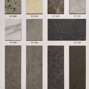 Guangdong Manufacturers Customized Stone Plastic Lock Floor Imitation Wood Grain Buckle Plastic Floor Tile Cement Gray Imitation Marble Grain SPC Floor thumbnail-1