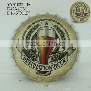 Beer Cap Metal Wall Decor, Vintage Metal Arts Quality Choice thumbnail-1