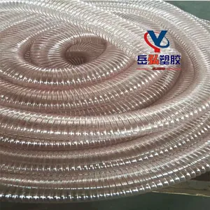 Ventilation and Dust Removal PU Steel Wire Transparent HoseAnti-static Precipitator PU PipeWoodworking Machinery Special Pipe Color Can be Customized thumbnail-2