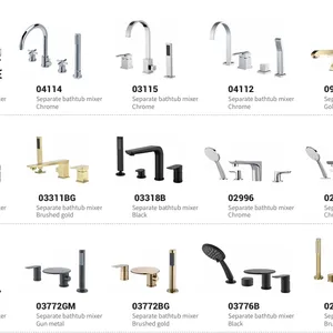 Spacious and Modern, Versatile in Function and Easy to Use, Offering a Comfortable Bathing Experience Separate Bathtub Mixer Series thumbnail-2