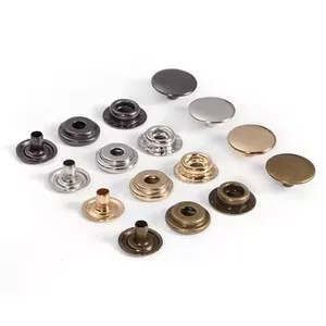 Custom Printing Round Press Spring Four Part Snap Button for Clothing Leather 405#17mm thumbnail-5