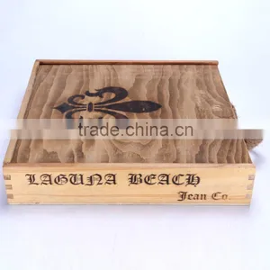 Retro Antique Wooden Gift Storage Box Oversize Vintage Square Wooden Box thumbnail-4