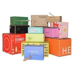 Kraft Paper Zipper Corrugated Carton Easy Tear Strip Recycled Materials for Clothing Cosmetics Aircraft Mailer Box Packaging thumbnail-1
