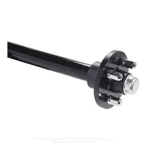 2000 Lb, 4‑Hole | Trailer Chassis Hub, Axle Spindle, Axle Assembly, Rear Axle Hub End For Towable RV, Light-Duty Trailer, Food Camping Trailer thumbnail-1