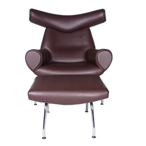 Hans J. Wegner OX Chair and Ottoman Replicas thumbnail-1