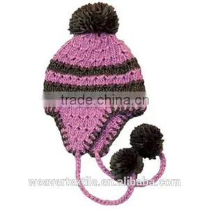 Winter Hat With Two Fur Balls thumbnail-1