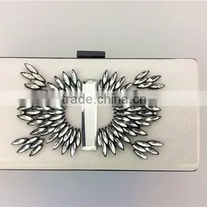 Ladies Pretty Acrylic Diamond Embellished Evening Bag thumbnail-1
