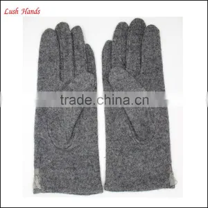 2016 Ladies Fingered Spandex Velvet Gloves With Lace Bow thumbnail-5