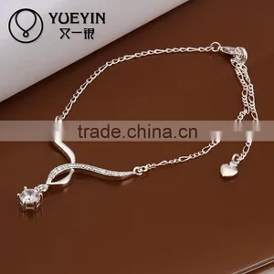 2014 2013 Fashion Rhinestone Ankle Girls Stainless Steel Steel Ankle Bracelet thumbnail-1